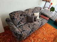 Grajewo ogłoszenia: Do sprzedania  wersalka  z 2 fotelami plus 2 pufy  200 zl..łóżko... - zdjęcie