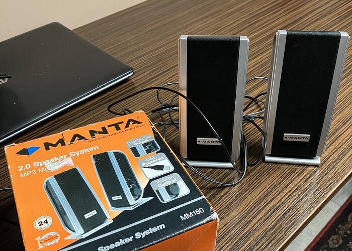 Grajewo ogłoszenia: Sprzedam kolumny komputerowe na USB firmy Manta. Użyte kilka razy;...
