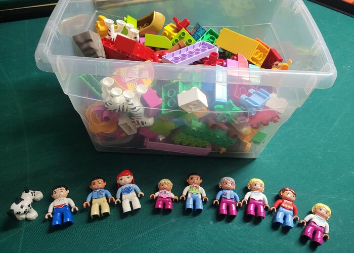 Grajewo ogłoszenia: Sprzedam zestaw klocków Duplo, ponad 150 sztuk.