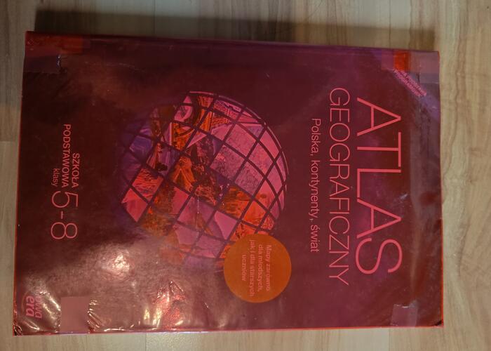 Grajewo ogłoszenia: Sprzedam atlas geograficzny dla klas 5-8. Obłożony w czerwoną...