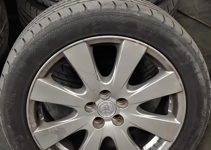 Grajewo ogłoszenia: Sprzedam felgi aluminiowe do toyoty wraz z oponami letnimi 215/50/17