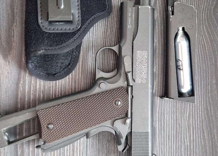 Grajewo ogłoszenia: Sprzedam Wiatrówka CyberGun Swiss Arms P1911 Blow Back 4,5 mm z...