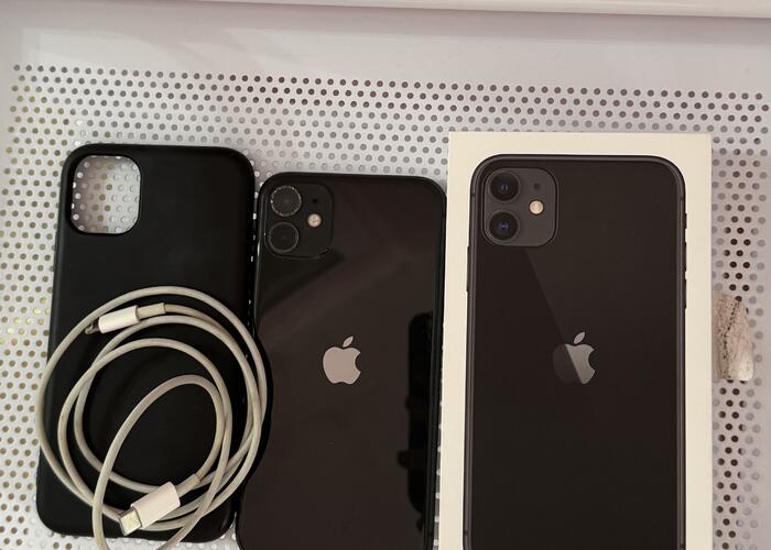 Grajewo ogłoszenia: Sprzedam iPhone 11 64GB kondycja baterii 85% + oryginalny kabel + etui