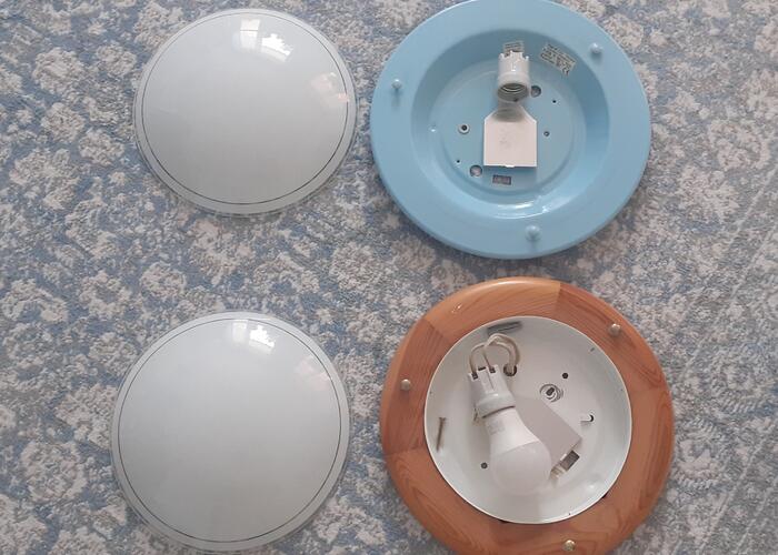 Grajewo ogłoszenia: Sprzedam lampy sufitowe. Niebieska- metalowa-o średnicy 30 cm  i...
