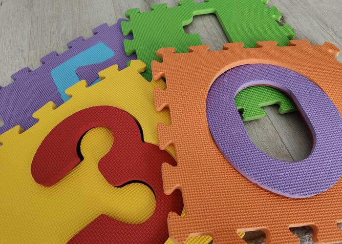 Grajewo ogłoszenia: Puzzle piankowe, mata, cyfry , komplet od 0 do 9