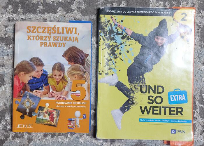 Grajewo ogłoszenia: Sprzedam podręcznik do religii i niemieckiego klasa 5