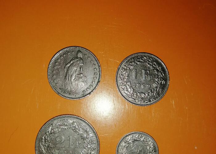 Grajewo ogłoszenia: Sprzedam stare monety 1Fr z 1982 i z 1969, 2fr 1994 1/2z 1981r cn...