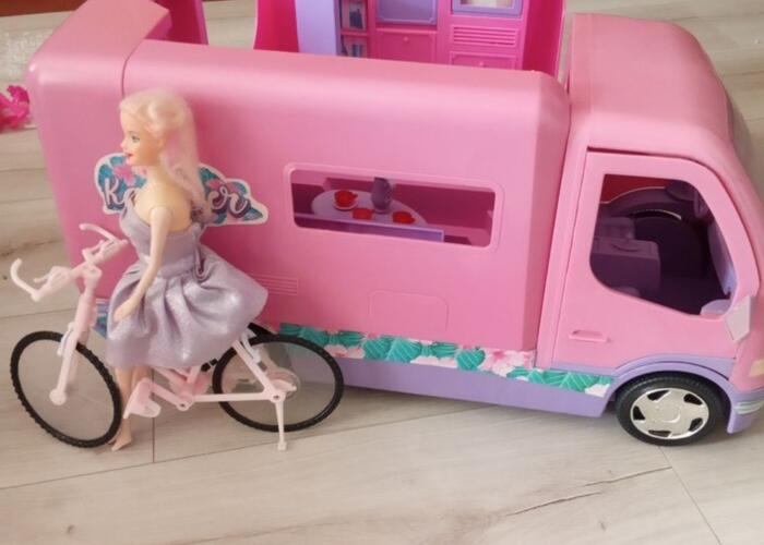Grajewo ogłoszenia: Kamper dla lalek barbie z akcesoriami duży samochód bus i rower...