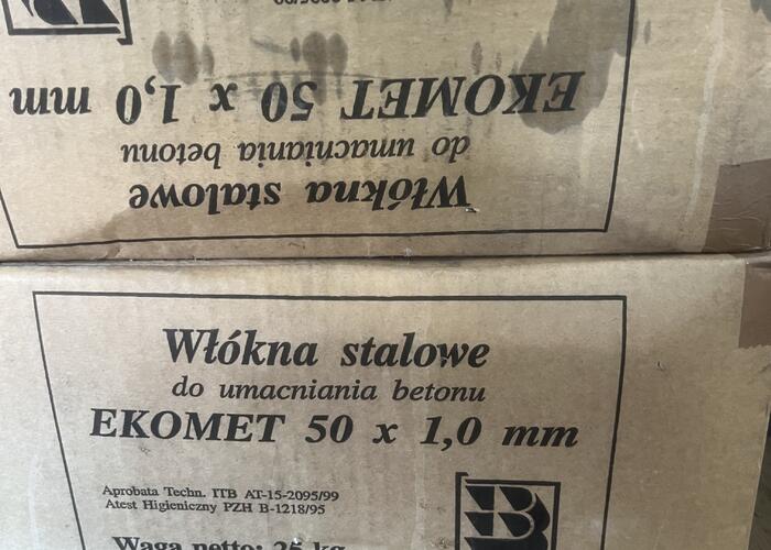 Grajewo ogłoszenia: Włókna stalowe 50x1 mm -25 kg