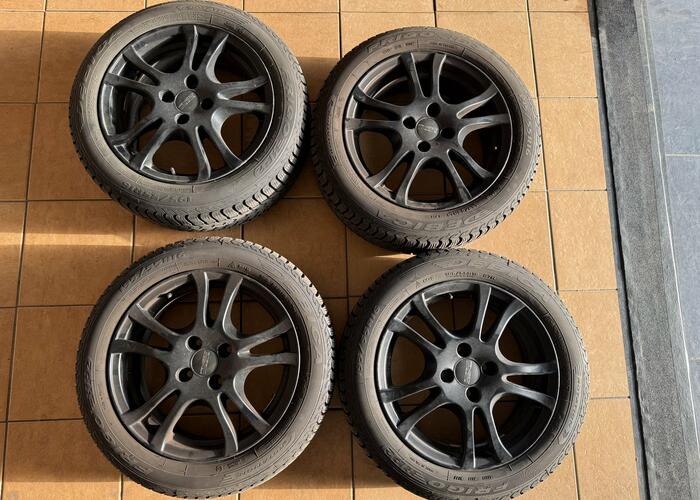 Grajewo ogłoszenia: Komplet kół zimowych Ford Fiesta Mk8, Dębica 195/55 R16 + Anzio...