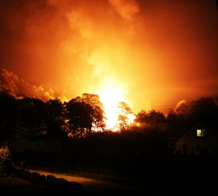 Pożar stodoły w Chojnowie