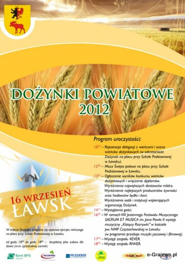 Dożynki Powiatowe - Ławsk 2012