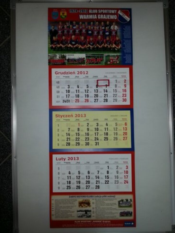 Kalendarz na 2013 
