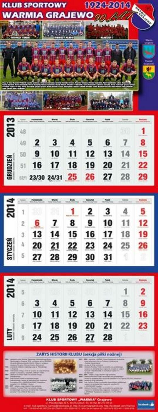 Kalendarz okolicznościowy 2014