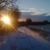 2. Wschód słońca zimą   fot.piotta25