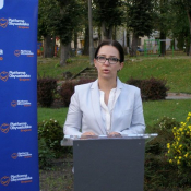1. Małgorzata Rogowska, kandydatka na burmistrza Grajewa przedstawiła dwa priorytety programowe.