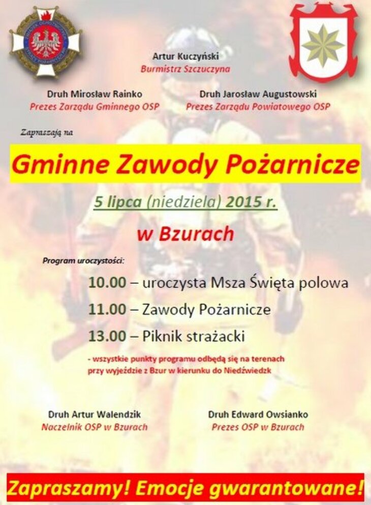 Strażackie zawody - Bzury 2015