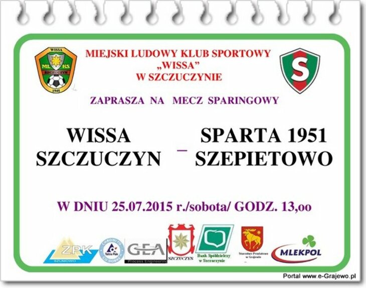 Mecz Wissa - Sparta 25 VII