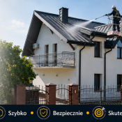 1. profesjonalne mycie dachów i elewacji;