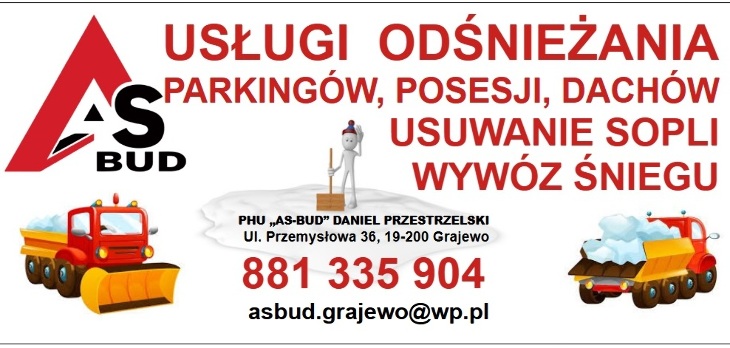 AS-BUD - odśnieżanie, usuwanie sopli, wywóz śniegu