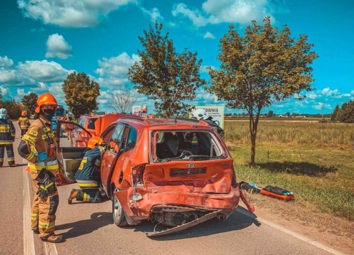 Zderzenie 4 aut w Zdunkach