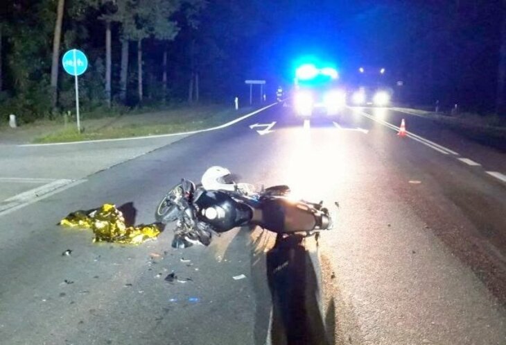 Motocyklista ranny w wypadku