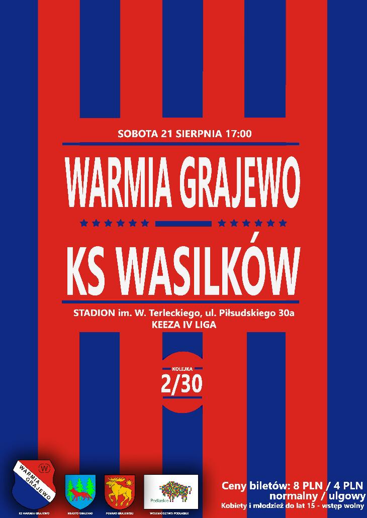 Warmia - KS Wasilków (sobota 17:00)