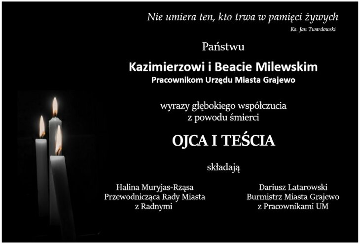 Zmarł Stanisław Milewski (89 l.) - kondolencje