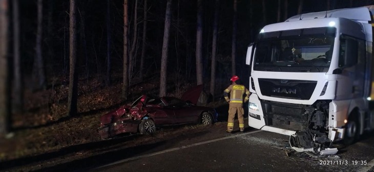 Wypadek koło Osowca - DK65 