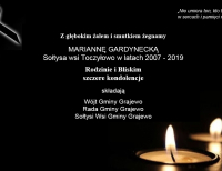 Zmarła Marianna Gardynecka - kondolencje