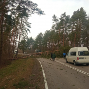 10. Przez ok godzinę była całkowicie zablokowana droga nr 65 w okolicach Osowca. 