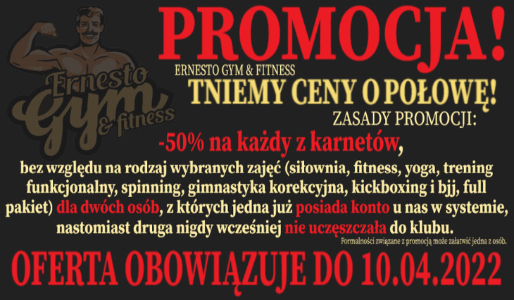 Promocja. Ernesto Gym & Fitness