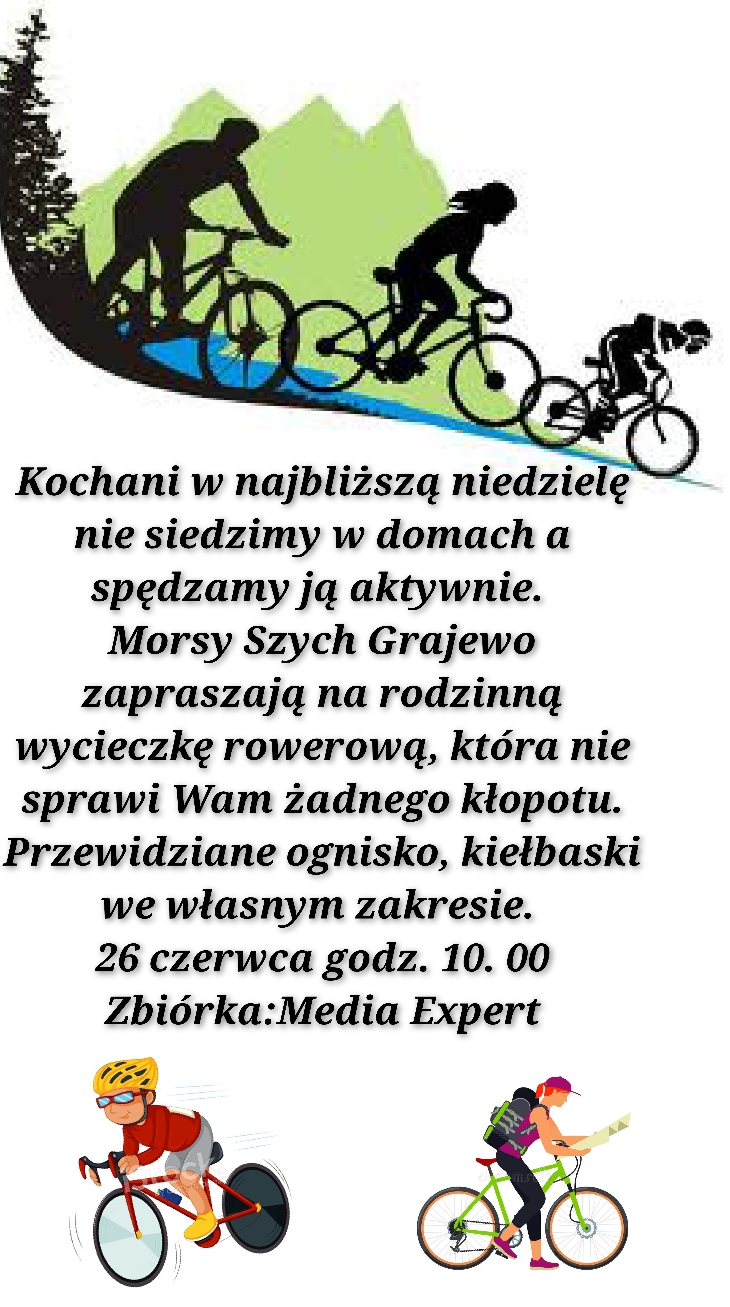 Zaproszenie na wycieczkę rowerową (26.06)