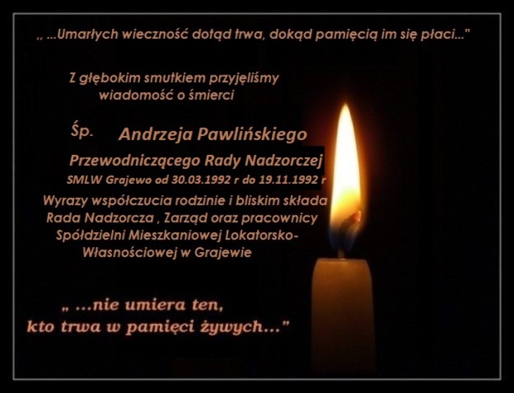 Zmarł Andrzej Pawliński - kondolencje