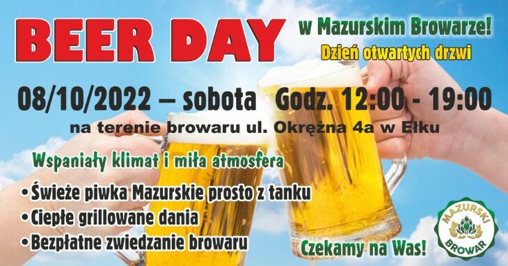 Ełk. BEER DAY w Mazurskim Browarze (8.10)