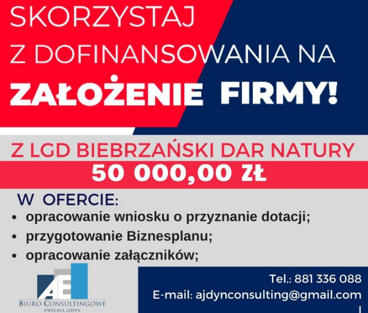 Zdobądź dofinansowanie na założenie firmy 50000 zł