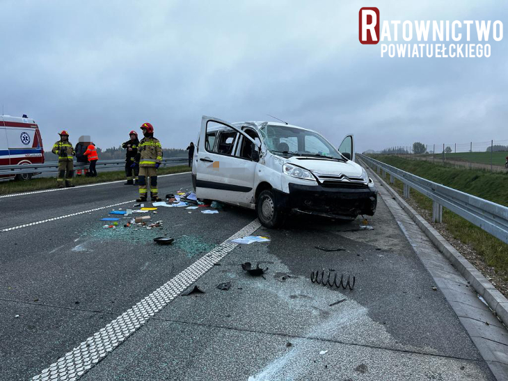 Wypadek na S61 Ełk - Suwałki