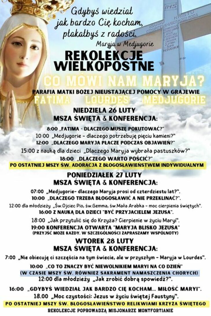 Rekolekcje Wielkopostne 2023