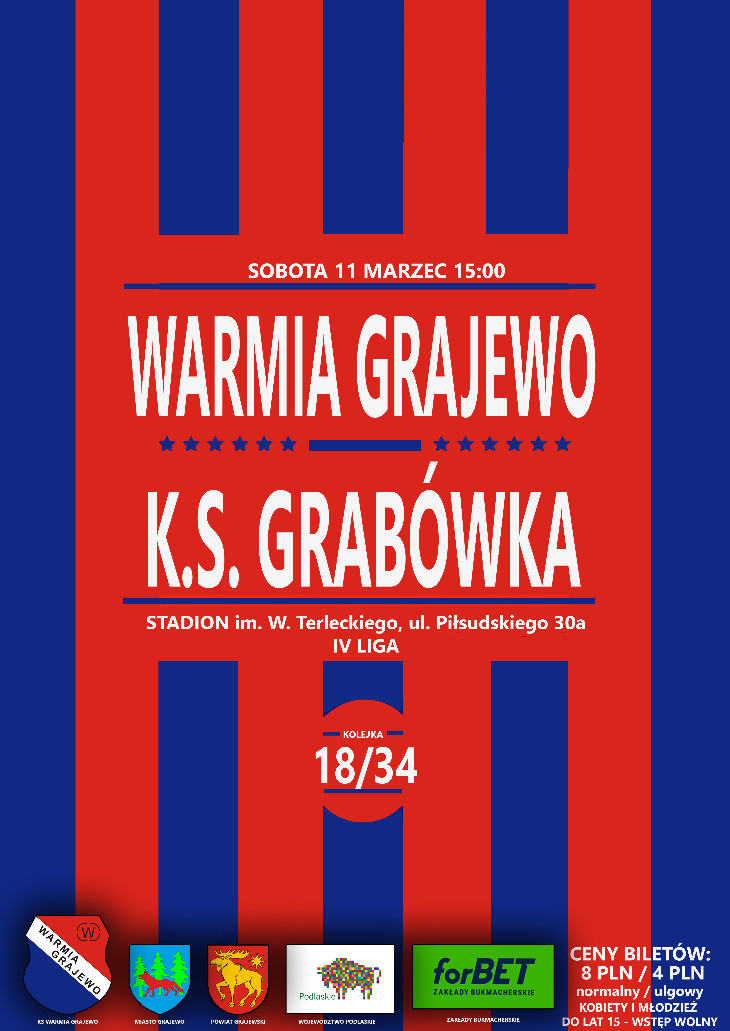 WARMIA - KS Grabówka (sobota, 15:00)