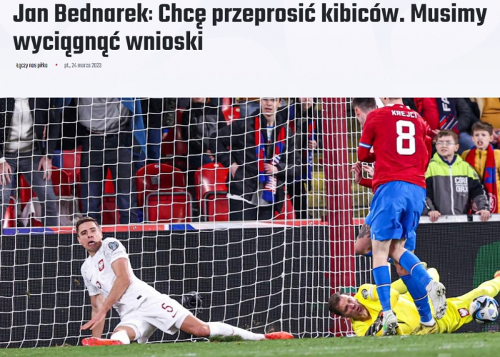 El. Euro 2024. Czechy - Polska 3:1