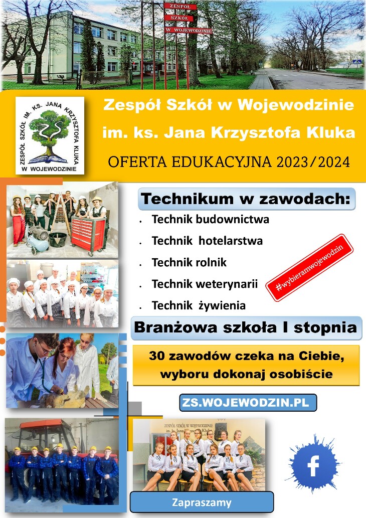 Oferta edukacyjna ZS w Wojewodzinie