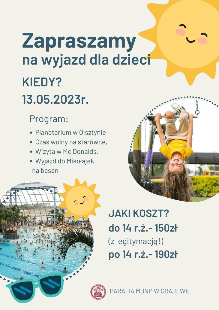Wyjazd dla dzieci do Planetarium w Olsztynie (13.05)