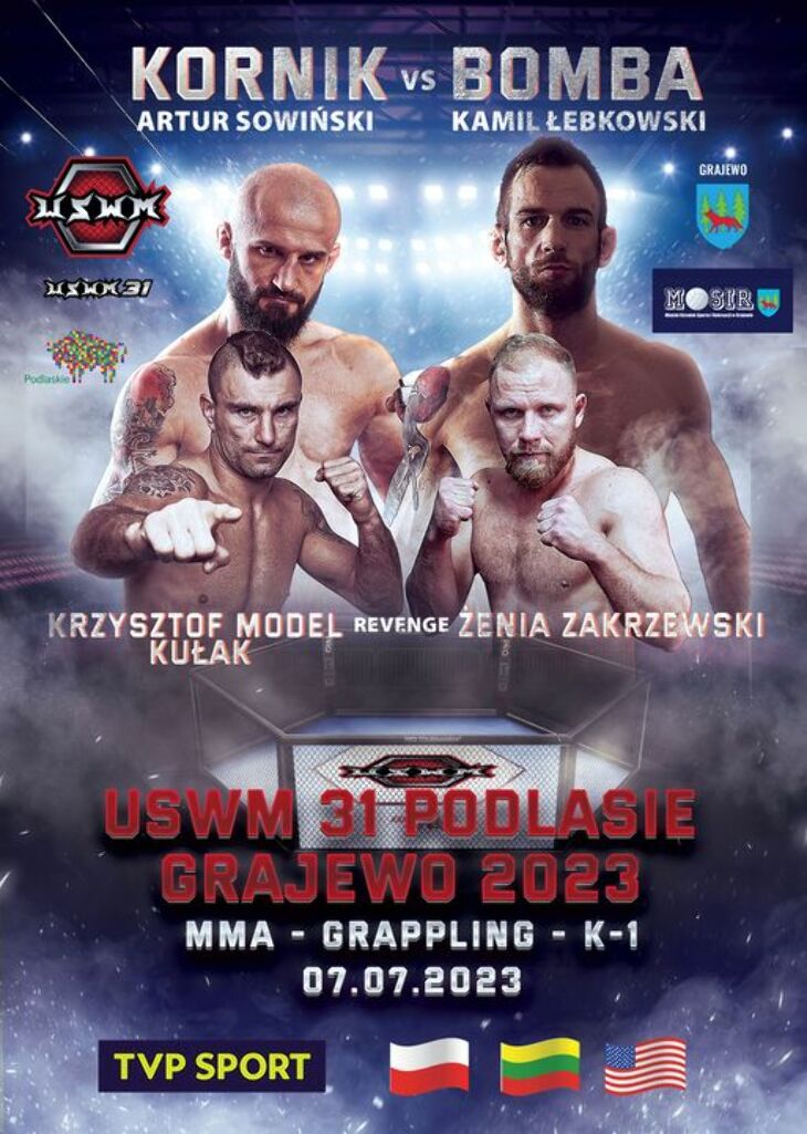 7 lipca w Grajewie odbędzie się gala USWM 31 MMA