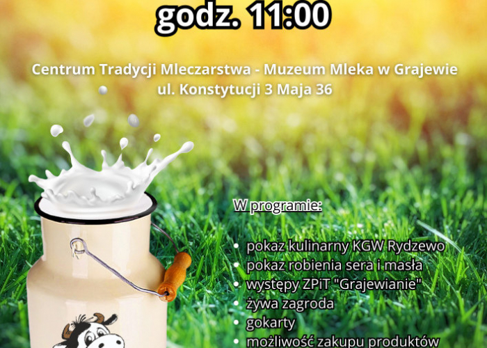Grajewo., Światowy Dzień Mleka w Muzeum Mleka - 4.06