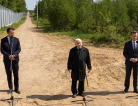 Wizyta prezesa na granicy z Białorusią