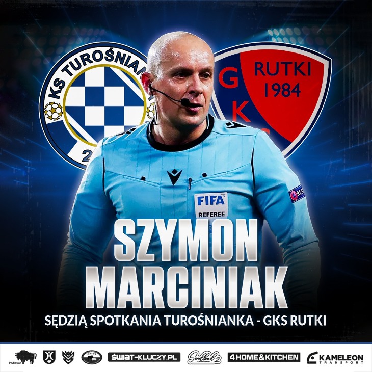 Marciniak sędzią meczu KS Turośnianka - GKS Rutki