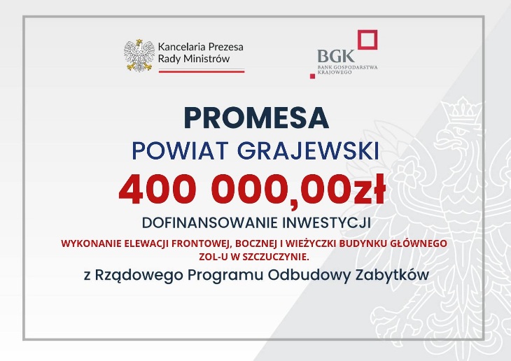 Powiat otrzyma 800 tys. zł z Rządowego Programu Odbudowy Zabytów