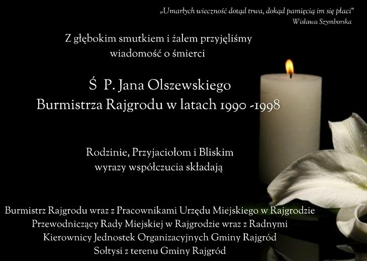 Zmarł Jan Olszewski - kondolencje