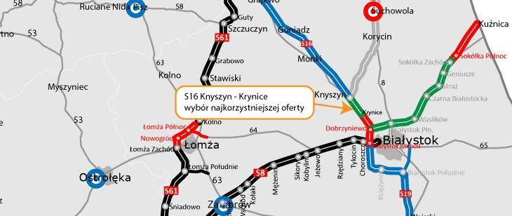 Powstanie 8,5 km odcinka drogi S16 Knyszyn - Krynice