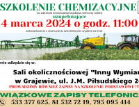 Ogłoszenie rolnicze. Szkolenie chemizacyjne (4.03)
